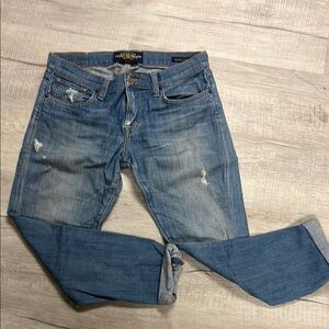 Lucky Brand Classic Light Blue Cropped Denim Jeans sienna Tomboy 6/28